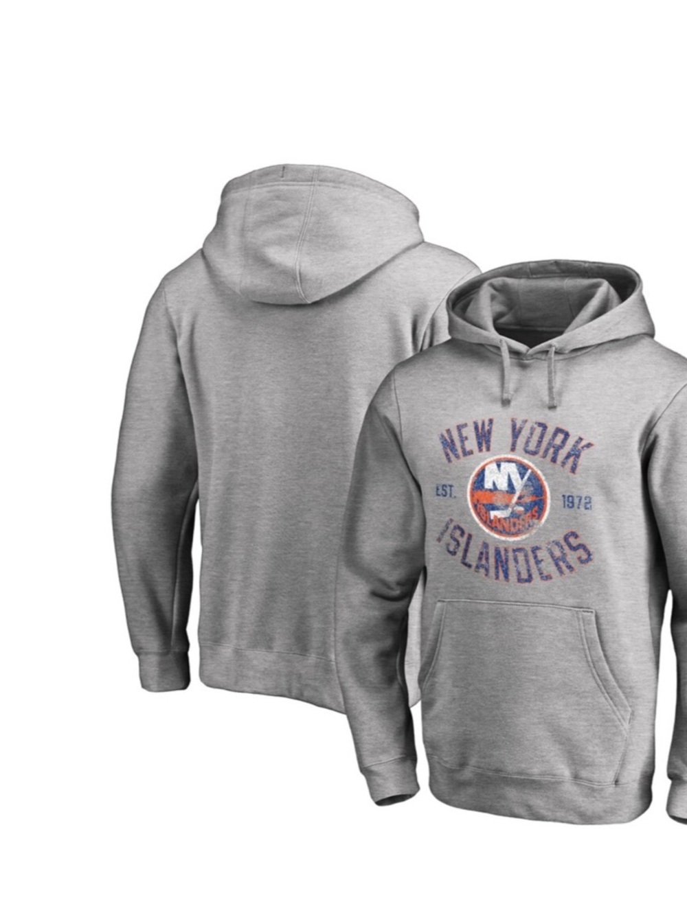 New York Islanders Heritage Pullover Hoodie - Ash XL NWOT Retail $65